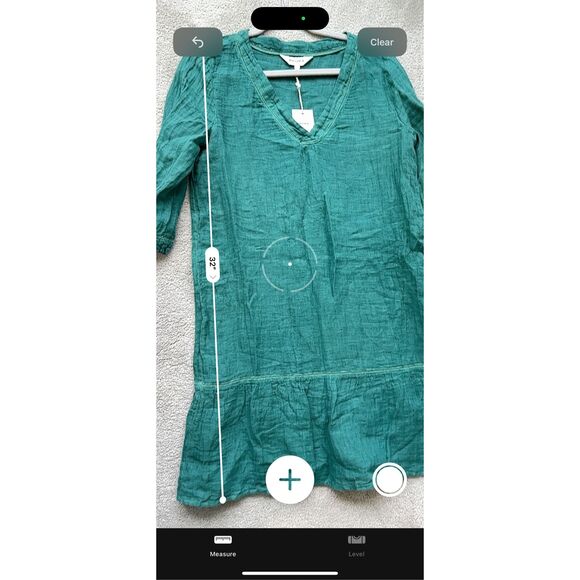 NWT Brora linen ruffle hem tunic, size 6 $168 C26 - Picture 9 of 10